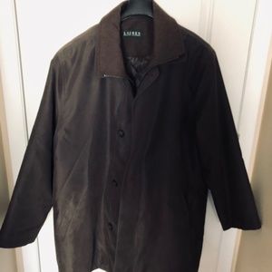 Men’s Ralph Lauren Coat 46R,  3/4 length all weather coat, size: brown.